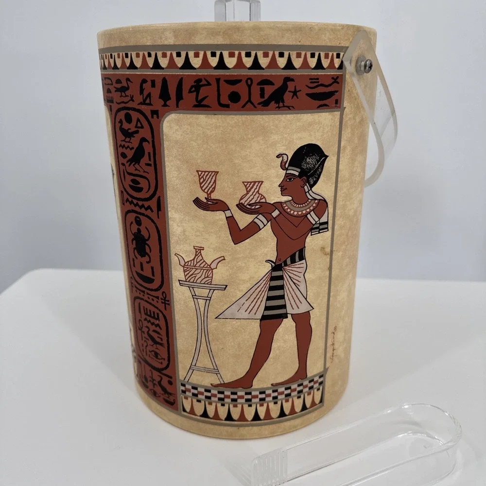 George‎ Briard Egyptian Pharaoh Ice Bucket Mid-Century Modern Retro Vintage